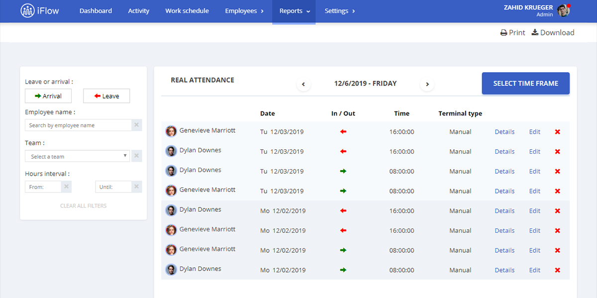 Mobile Timesheet - Real Attendance