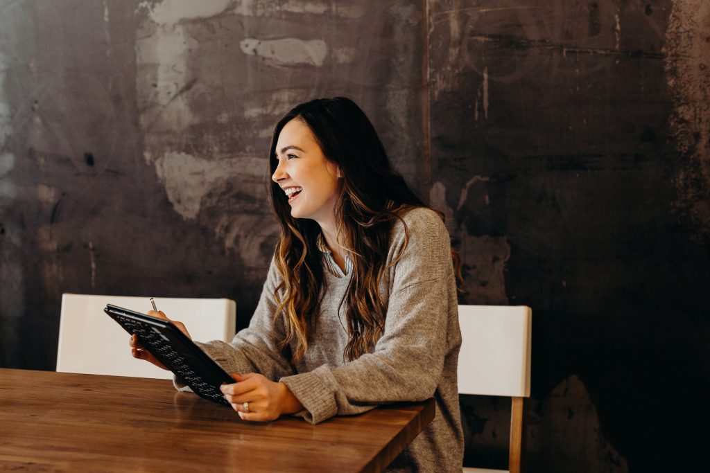 girl laughing