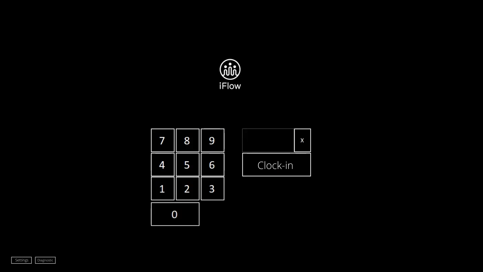 PIN code clock-in