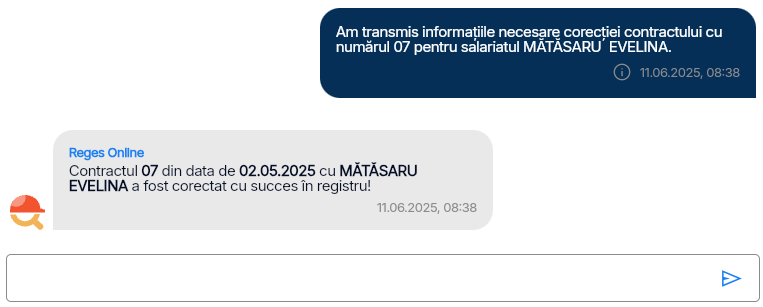 Imagine ilustrativă pași pentru corecția contractului unui salariat în Reges Online - Pasul 5