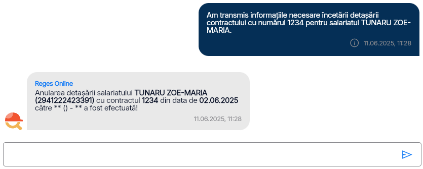 Imagine ilustrativă pași pentru anularea detașării unui contract în Reges Online - Pasul 3