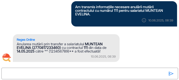 Imagine ilustrativă pași pentru anularea mutării unui contract în Reges Online - Pasul 3