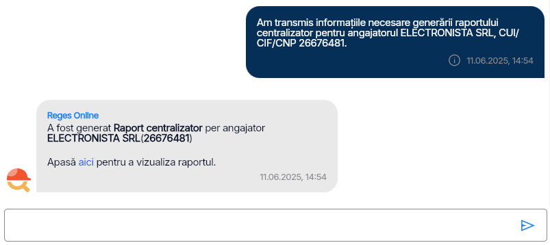 Imagine ilustrativă cu pași pentru generarea unui raport centralizat în Reges Online Pasul 2