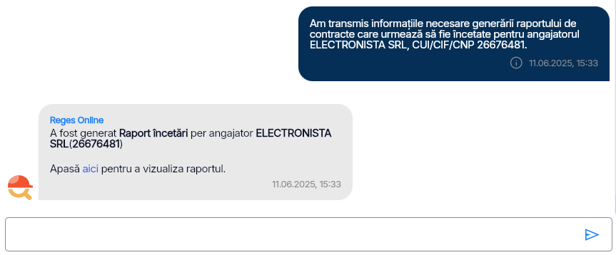 Imagine ilustrativă cu pași pentru generarea unui raport cu contractele care urmează să fie încetate în Reges Online Pasul 2