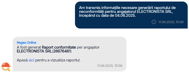 Imagine ilustrativă cu pași pentru generarea unui raport cu neconformitățile identificate în registru în Reges Online Pasul 2
