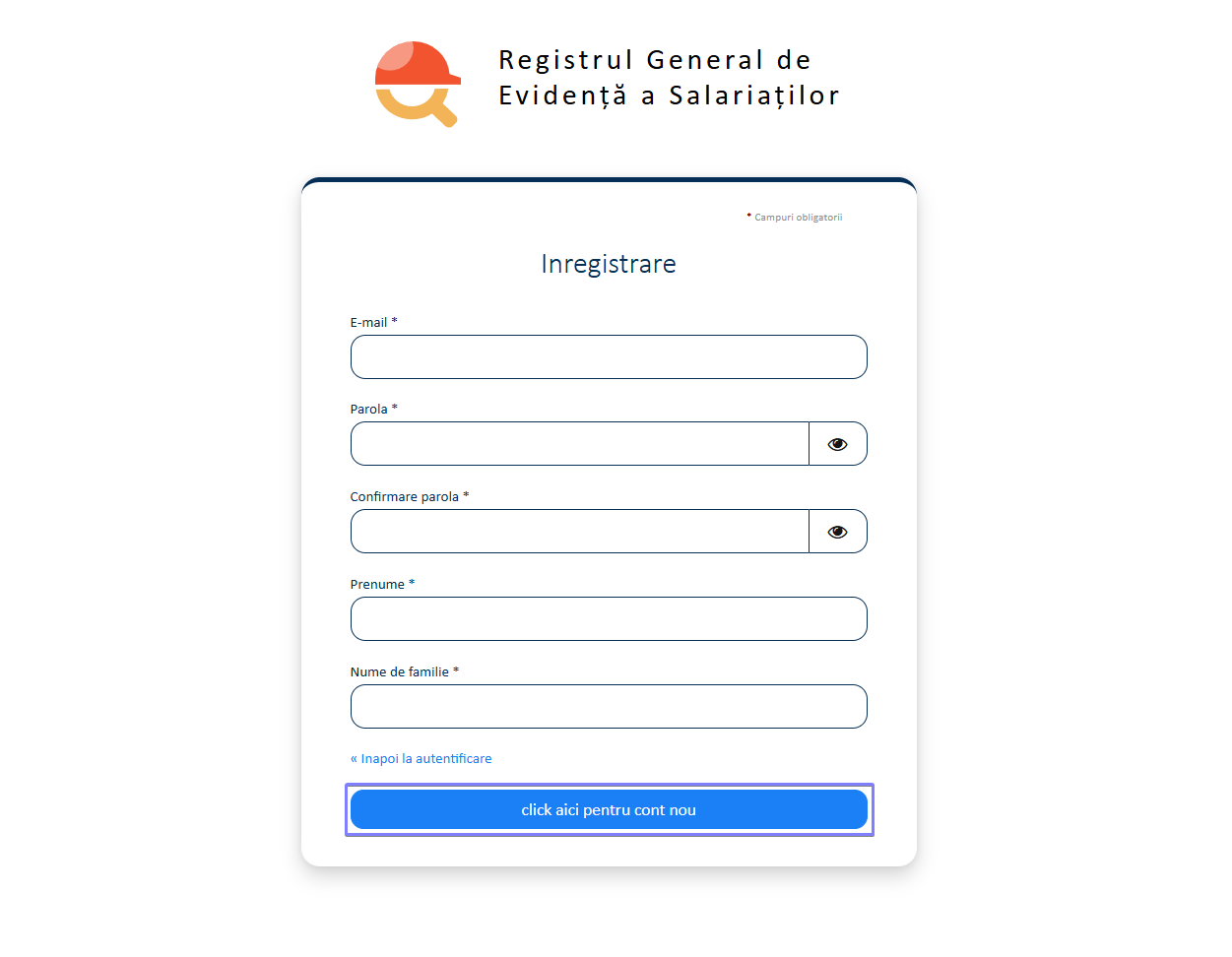 Conectarea la Registrul general de evidență a salariaților