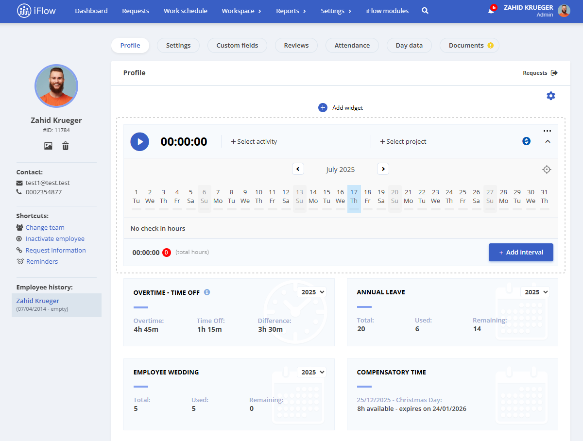 real-time leave balance visibility in the hr iflow leave management software